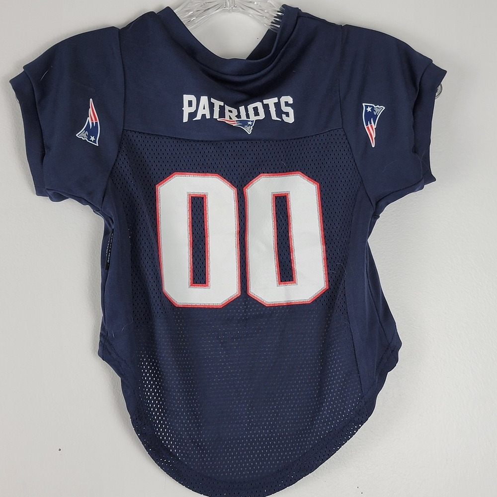 NFL Navy Blue Patriots Dog Jersey XL Athletic Football Fan Hunter
